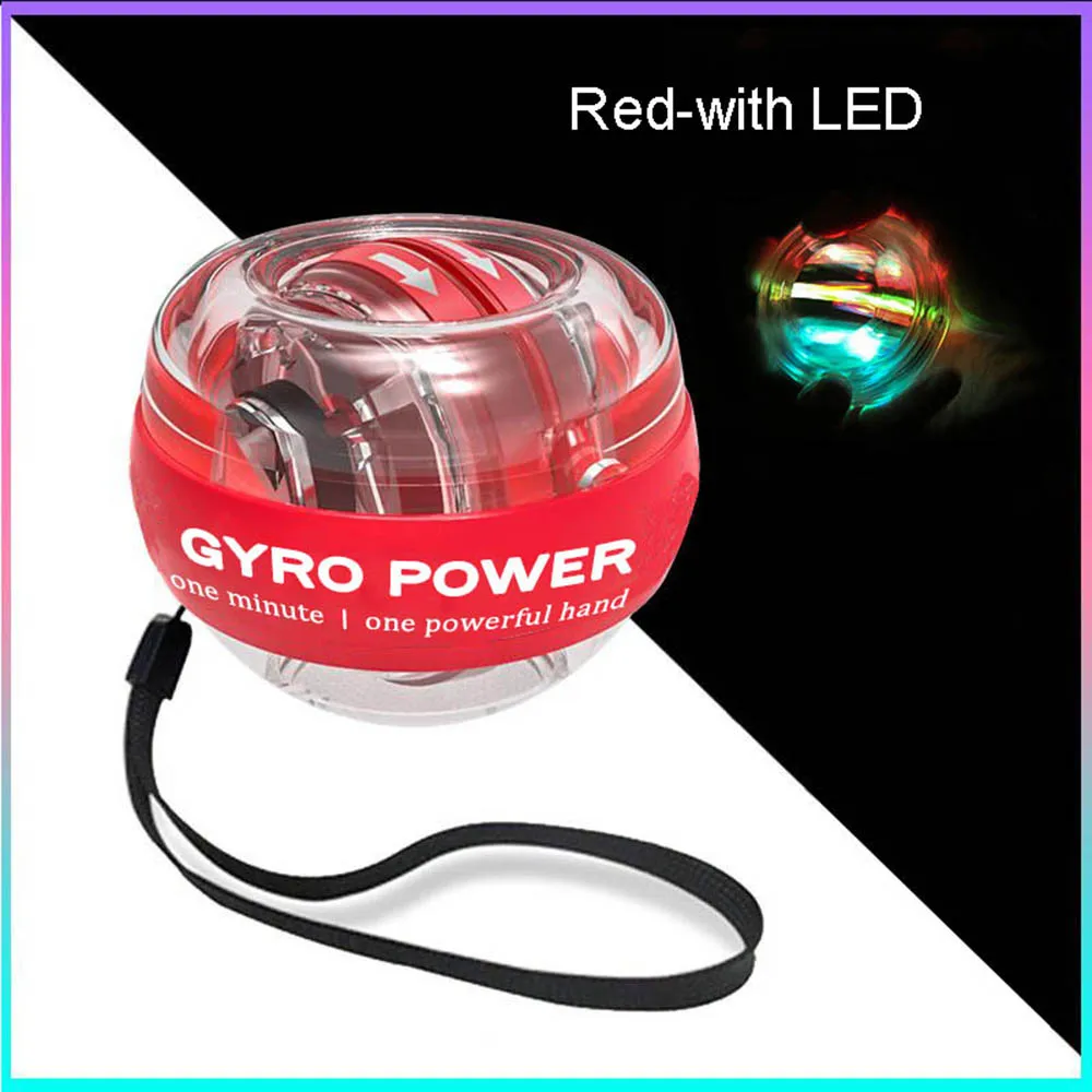 LED Gyroscopic Powerball Autostart ช่วง Gyro Power Wrist Ball มือกล้ามเนื้อ Force Trainer ฟิตเนสอุปกรณ์