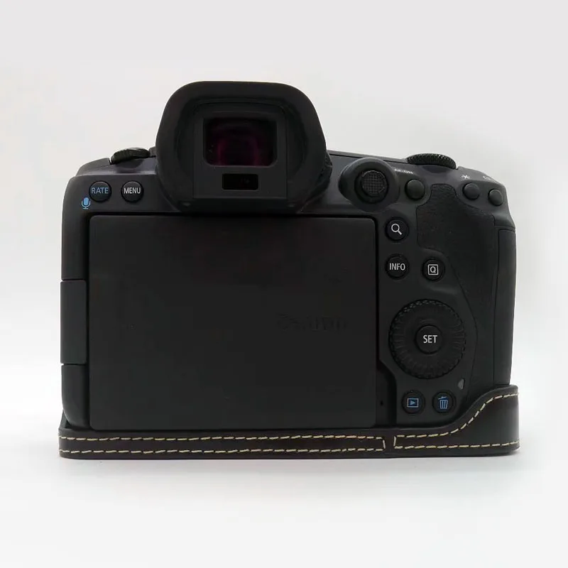 Couro Câmera Meia Capa para Canon Grip Canon Eos r rp r5 r6 - Image 3
