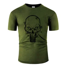 Printing Building The Punisher t shirt boy girl summer Trend men's t-shirts big sizes Short Sleeve hip hop