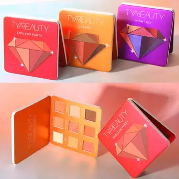 

9 Color Nude Shining Eyeshadow Pearlescent Makeup Glitter Pigment Smoky Eye Shadow Pallete Waterproof Cosmetics TSLM2