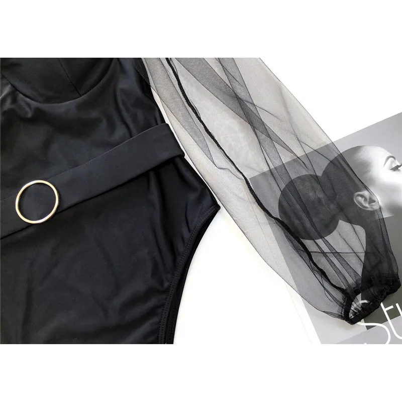 Solid Mesh Long Sleeve Bikini Women Bathing Suit Lady Swimwear Summer Beach Wear Female High Waist Swimsuit Biquini Solid Mesh Long Sleeve Bikini Women Bathing Suit Lady Swimwear Summer Beach Wear Female High Waist Swimsuit Biquini