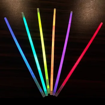 

100 Pcs Party Fluorescence Light Glow Sticks Bracelets Necklaces Colorful For Wedding Party Sticks Decoration Glow in Dark