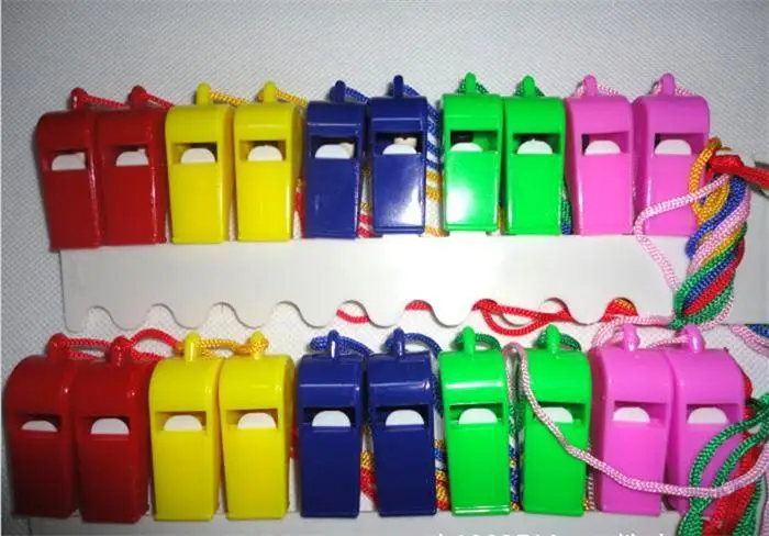 24PCS Plastic Whistle With Lanyard for Boats Raft Party Sports Games Emergency Survival All Brand New Items Hot Sale Wholesale