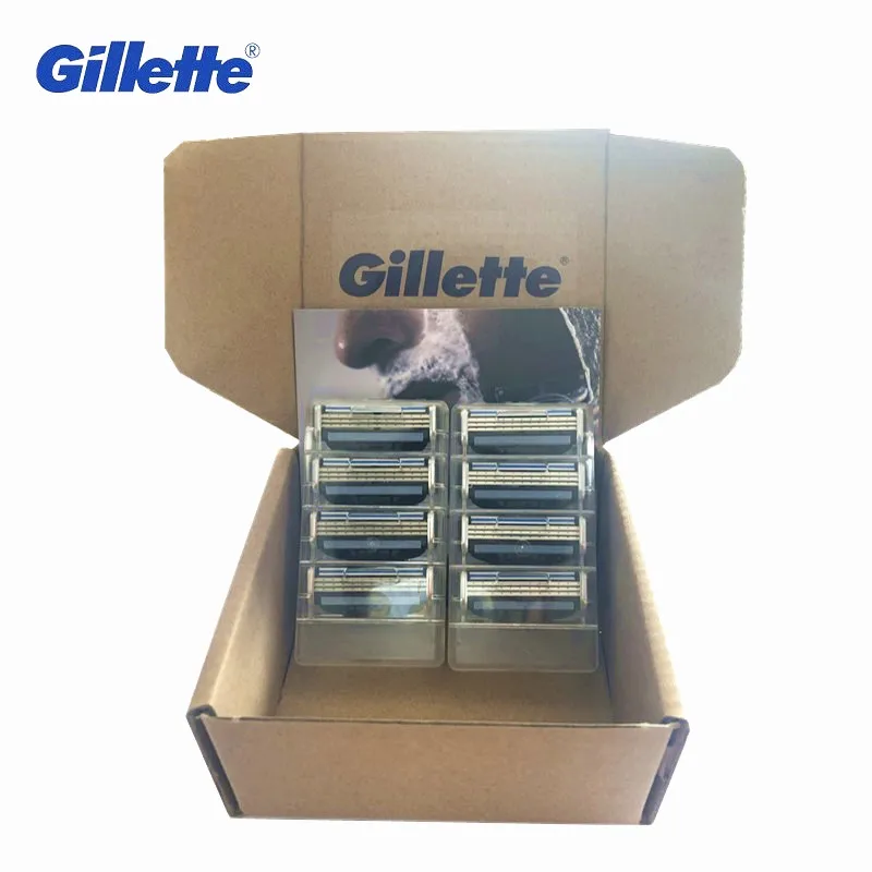 

Original Gillette Mach 3 Blade Shaving 8 Pcs Cassettes Shaving Mak3 Shaving Cartridge Mach3 Replaceable Razor Blades for Men