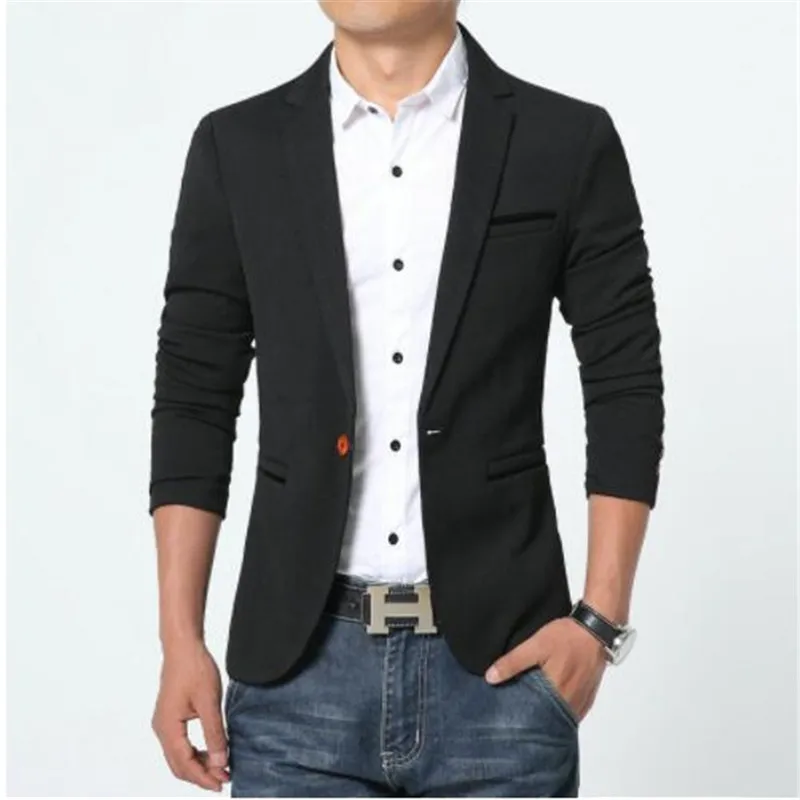 4 цвета Высокое качество Мужской Блейзер Куртка Новое поступление 3XL 4XL 5XL 6XL Masculino одна кнопка