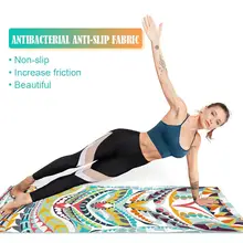 Быстросохнущий портативный складной коврик для йоги полотенце фитнес одеяло двухстороннее нескользящее Впитывающее пот микрофибра коврик для пилатеса