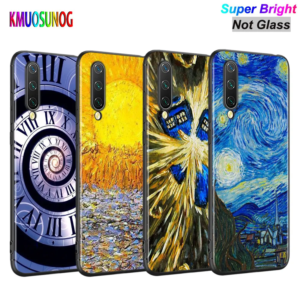 

Black Cover Van Gogh Tardis for Xiaomi Mi A3 A2 A1 5X 6X 6 8 Lite 9 9SE CC9 F1 9T 9TPro Play Phone Case