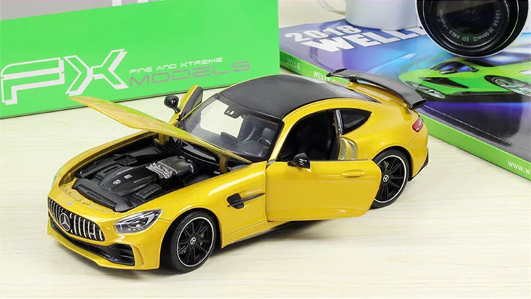 WELLY 1:24 Mercedes-Benz AMG GT спортивный автомобиль моделирование сплав модель автомобиля ремесла украшение Коллекция игрушек инструменты подарок