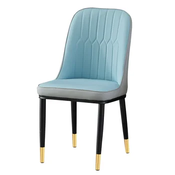 

Nordic Light Luxury Dining Chair Household Makeup Desk Chair Computer Chair Back Modern Simple Table Iron Chair