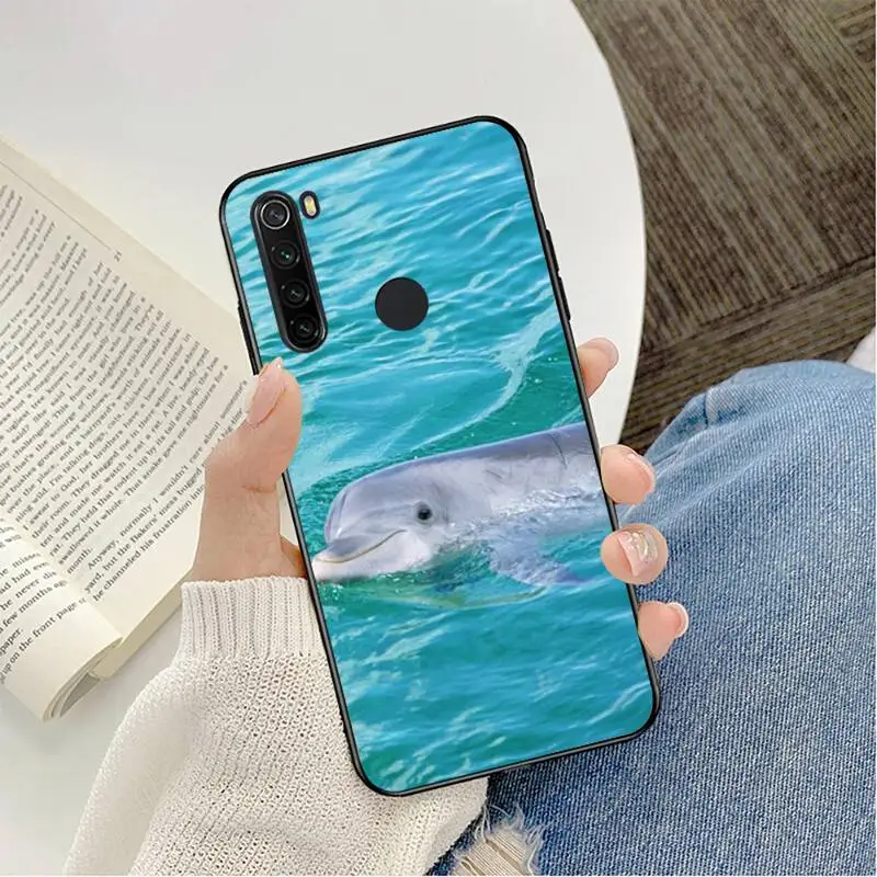 YNDFCNB Cá Heo Dễ Thương Ốp Lưng Điện Thoại Redmi Note 8Pro 8T 6Pro 6A 9 Redmi 8 7 7A Note 5 5A Note 7 xiaomi leather case chain