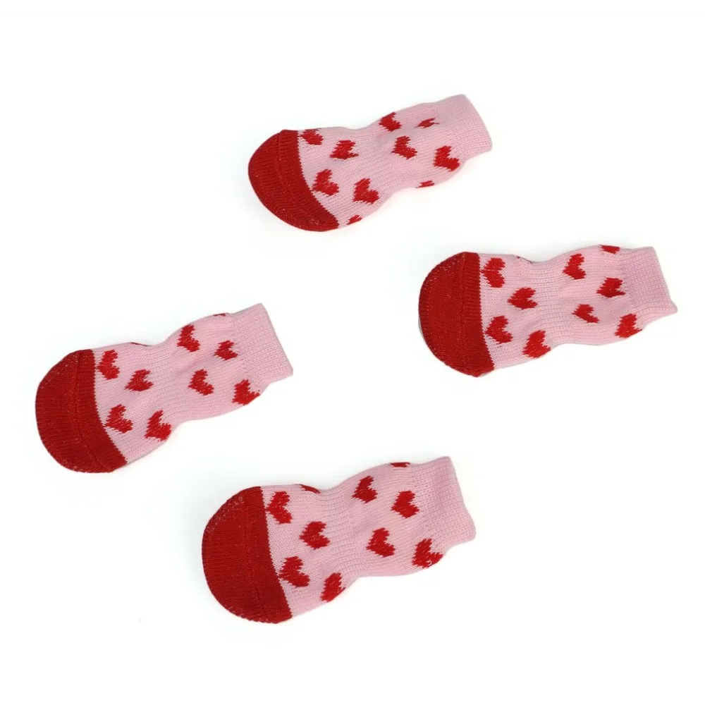 Носки для домашних животных с милым рисунком мягкие носки из чистого хлопка для собак, кошек милые домашние носки-тапочки товары для домашних животных на весну, осень и зиму