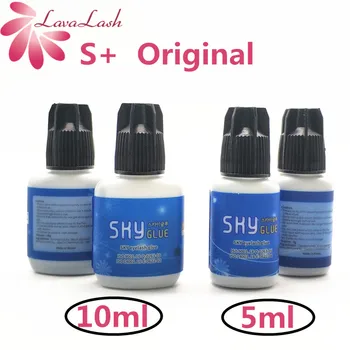 

5ml/10ml Free Shipping 10 bottles1-2s dry time Korea Original S+ Sky Glue for Eyelash Extensions False eyelash glue Makeup Tools