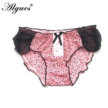 

Kawaii Cute Floral Pattern Low Waist Lace Women Sexy Panties Breathable Bow Transparent Female Underwear Lingerie Women Gifts