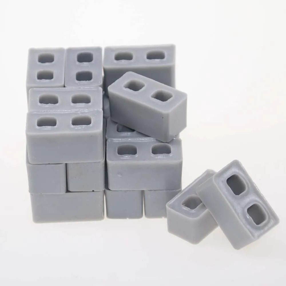 32 шт., мини-кирпичи для цемента, строят свои собственные крошечные Настенные Мини красные кирпичи, развивающие игрушки для детей, Классические строительные блоки - Цвет: GY