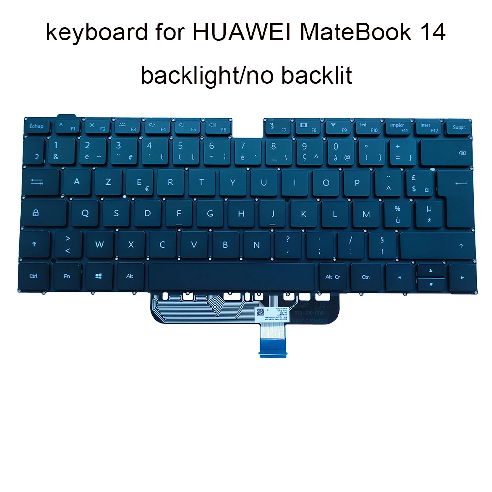 Teclado Azerty Francês Retroiluminado para Huawei Magicbook 14 2023 Ndr Wfe9hn Klvc-wah9l Wfh9l Nbl-waq9r fr Teclados de Laptop