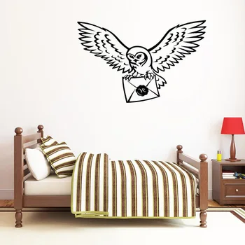 

H P Owl Wall Decal Golden Snitch Vinyl Sticker Kids Bedroom Decoration Gift Wallpaper Roll Decor HP31