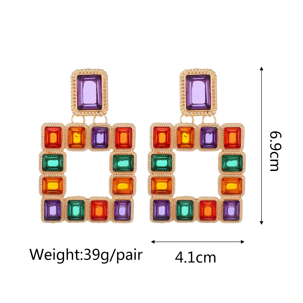 Ztech Mix Crystal Geometric/Bowknot Earrings For Women Big Long Trendy Jewelry Brincos Korean Fashion Accessories pendientes