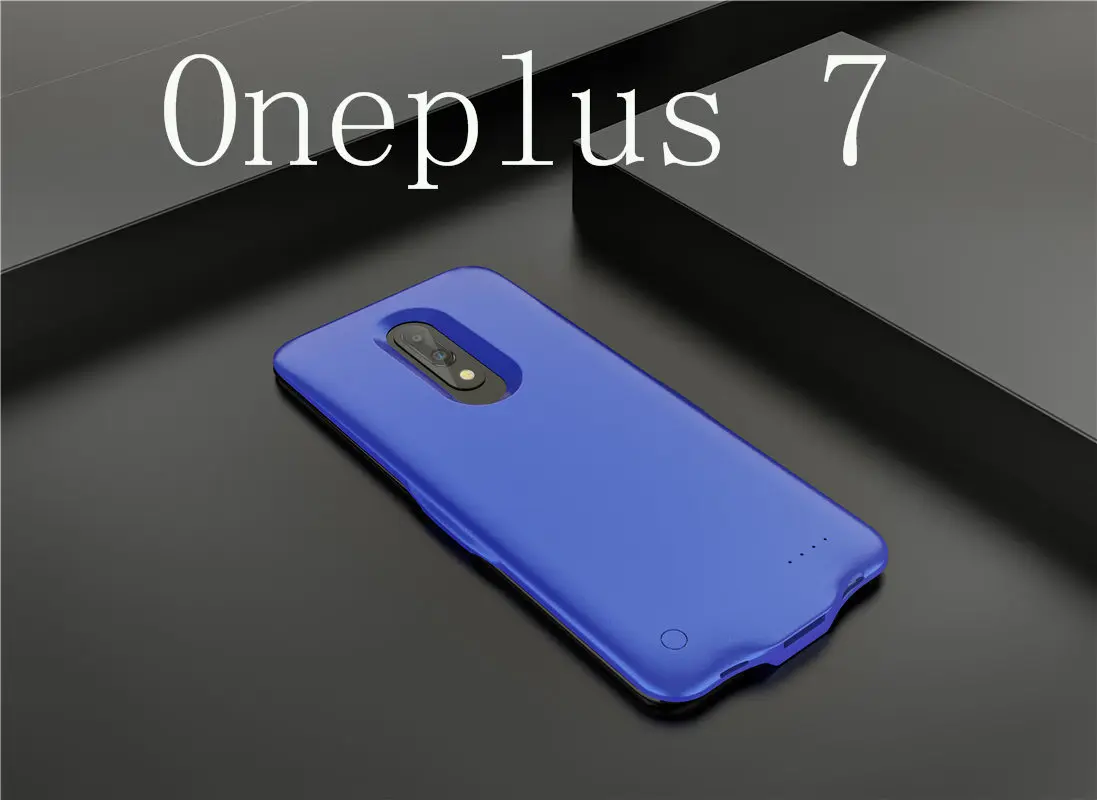 Чехол для телефона Oneplus 7 7 Pro 5000 мАч тонкая батарея зарядное устройство чехол для Oneplus 6 6T 1+ 7 резервная батарея зарядное устройство чехол для зарядки - Цвет: Oneplus 7-Blue