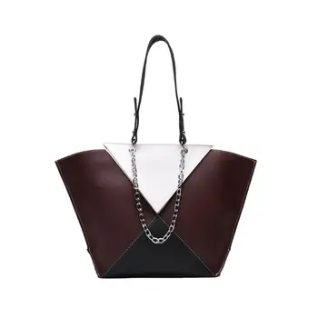 

Fashion Ladies Versatile Shoulder Bag Large Capacity Hit Color Tote Bags