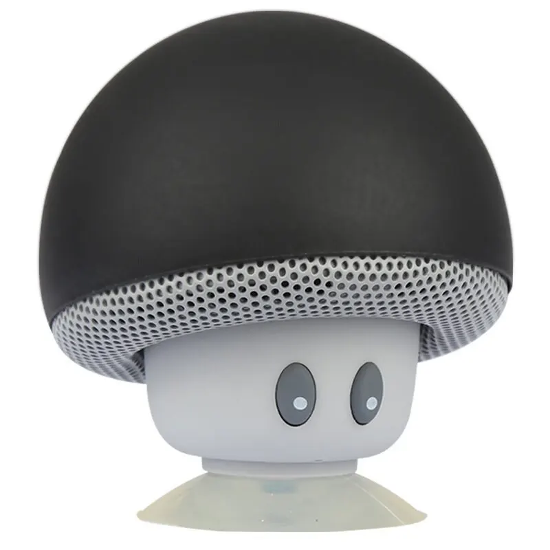 Wireless Bluetooth Speaker Small Mushroom Cartoon Creative Mini Portable Phone Holder Subwoofer Outdoor Speaker - Цвет: Black