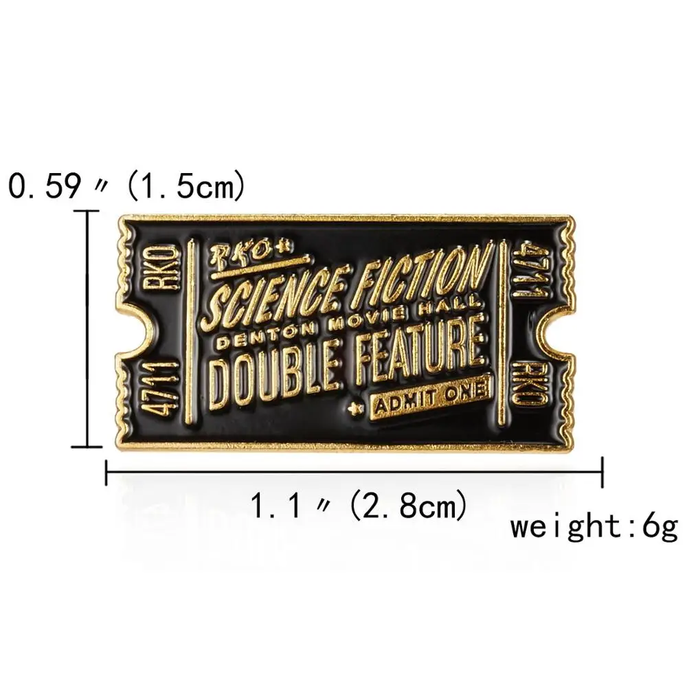 Брошь в виде кинобилетов, автомат для продажи конфет, панк-пленка, эмаль, булавка в виде кинофильма, камеры, милый воздушный билет, Радужный чемодан, нагрудные булавки - Окраска металла: 3-2
