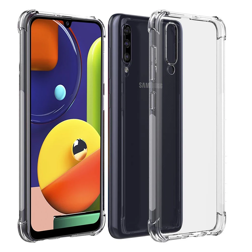 Прозрачный чехол с подушкой безопасности для Samsung A50s A50 A51 A52 мягкий из ТПУ