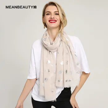 

Spring and autumn fashion new gold insect pattern printing temperament towel