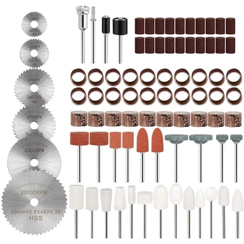 

83 Pcs Rotary Tool Accessory Set with Organizer Case for Easy Cutting Grinding Sanding Polishing, Including Sanding Band