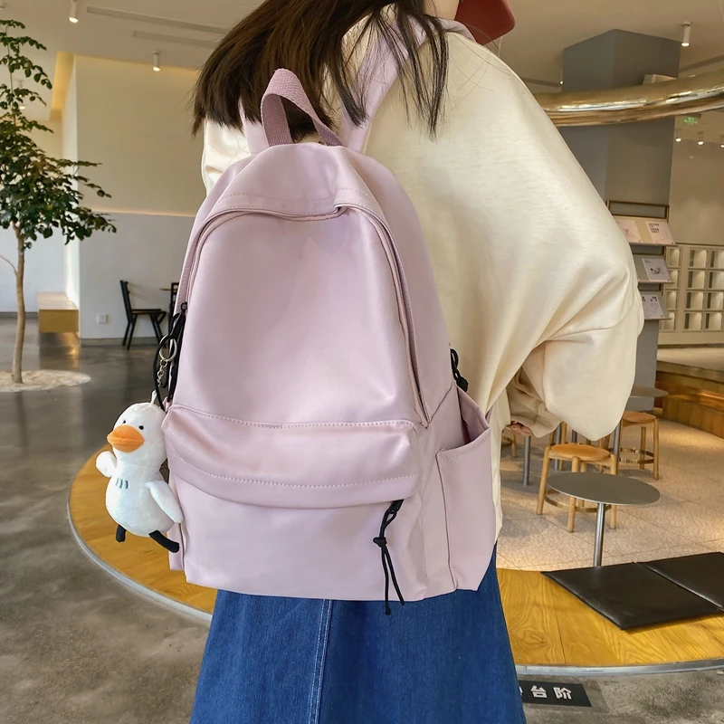Hey Yoo Cute Gothic Backpack For Teen Girls & Women - USB Charging Port, Laptop Compartment, Anti-Theft Pocket - Black / Pink