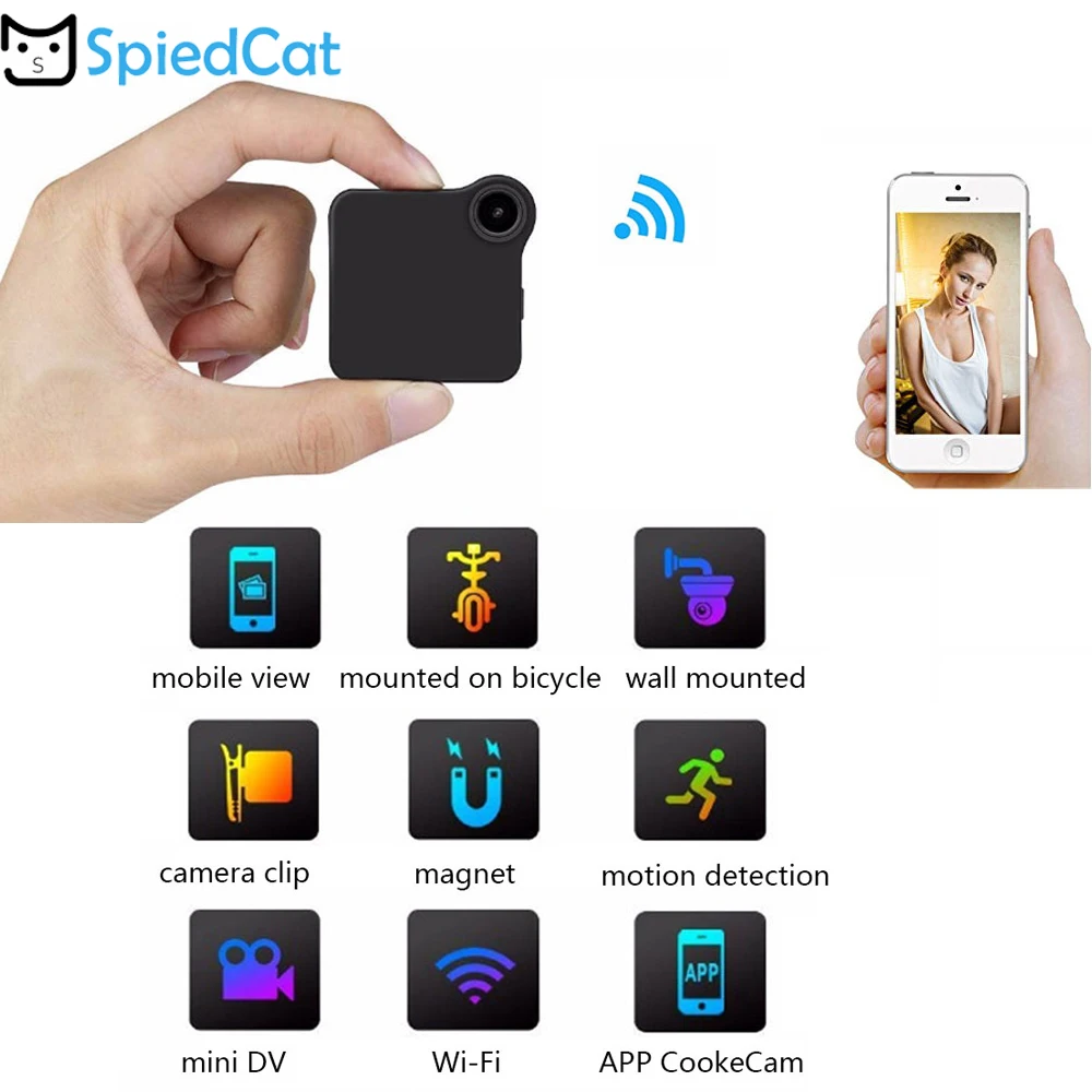 HD мини носимая камера wifi P2P IP Cam Датчик движения магнитный зажим Диктофон DV велосипедный корпус микро домашняя видеокамера безопасности