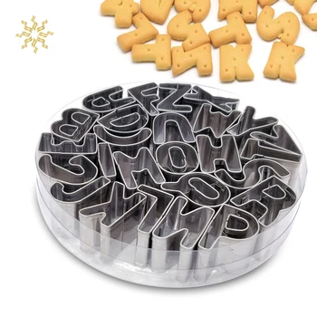 

26 English Letter Alphabet Cutter Cookie Cutter Fondant Cake Biscuit Baking Tool Decorating Stainless Steel Cake Biscuits Molds