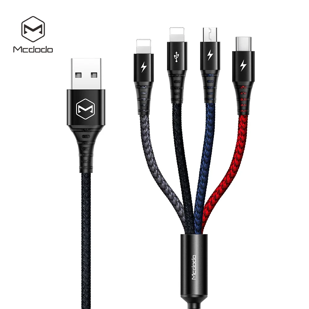 

4 3 in 1 Multi USB charging cable for iPhone xs Samsung s9 huawei xiaomi fast charger for apple lightning micro usb type c cable