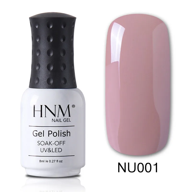 HNM телесный цвет 8 мл УФ-гель для ногтей Топ основа штамповка Эмаль живопись геллак замочить от Полупостоянный телесный цвет Гибридный лак - Цвет: 001