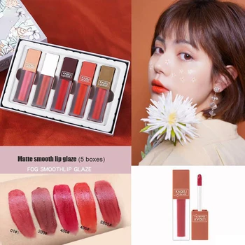 

5 Colors Smooth Lip Gloss Long-lasting Moisturizing Non-fading Waterproof Liquid Lipstick Cosmetic