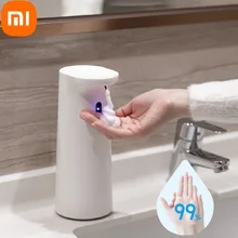 2021 Xiaomi Mijia dozownik piany mycie rąk gospodarstwa domowego przenośny inteligentny dozownik mydła automatyczna pianka podkładka ręczna tanie tanio NONE CN (pochodzenie) 2021 Xiaomi Mijia Foam Dispenser Gotowa do działania WEJŚCIE 2 KANAŁY