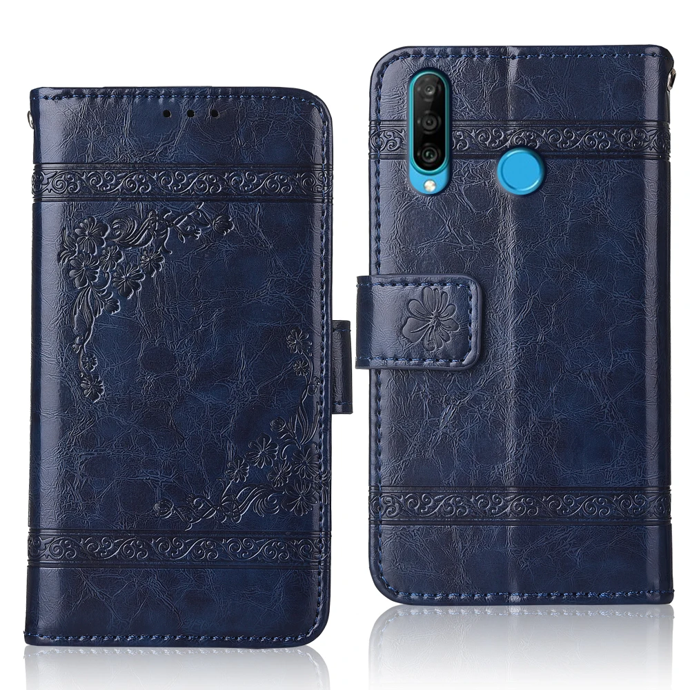 Чехол для Huawei P30 lite новая версия чехол Модный кошелек с цветами 6 15