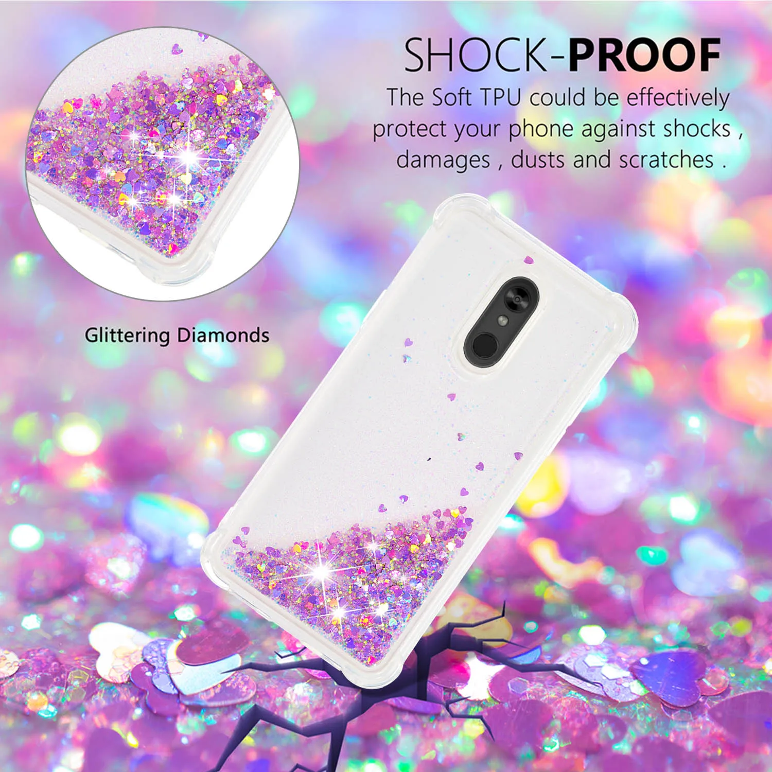 Liquid Glittering TPU Case For LG Stylus 3 Stylo 3 Q Stylo 4 Q stylus Stylus 5