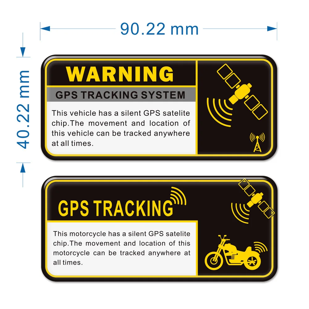 

Tracker Vehicle Motorcycle Warning Car Sticker GPS Satelite Alarm TRACKING System Decal Stickers Track device bike bicycle