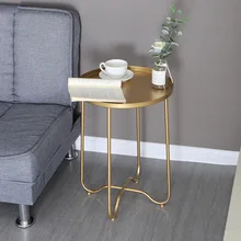 Складной журнальный столик из золотистого железа в скандинавском стиле, столик для гостиной, дивана, столик с диском, подвижный обеденный стол, маленький столик, мебель для дома