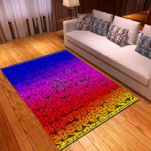 Креативные цветные ковры для гостиной, спальни, коврики с 3D геометрическим принтом, детский игровой коврик, фланелевый большой ковер с эффектом памяти
