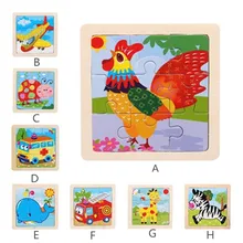 Деревянный животные пазл, Развивающие игрушки, развивающие игрушки для детей, игра для раннего обучения, дропшиппинг G918