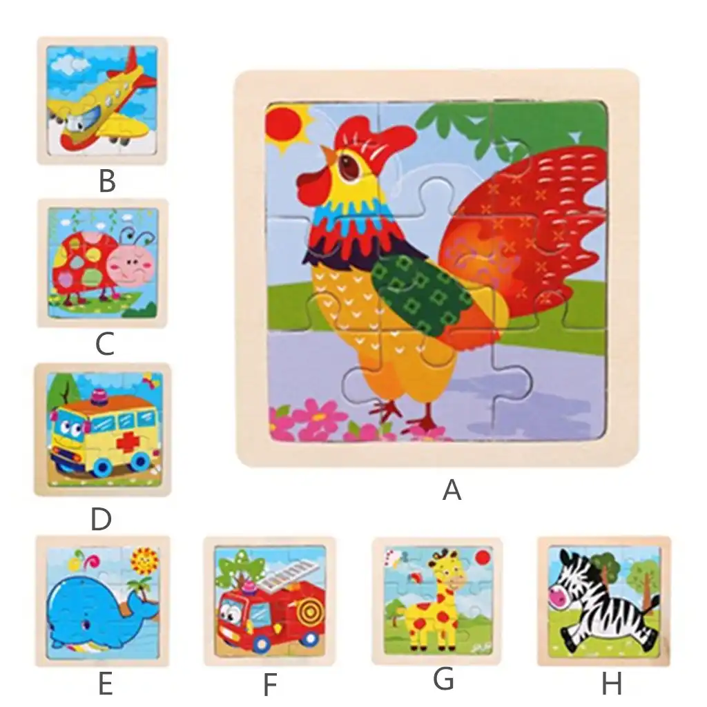 Деревянный животные пазл Развивающие игрушки развивающая детская игрушка детское начальное обучение игра дропшиппинг G918