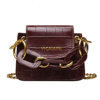 

Mini Pu Leather Women's Bags Luxury Purses And Handbags Stone Partten Designer Ladies Clutch Sac A Main Vintage Cross Body Bag