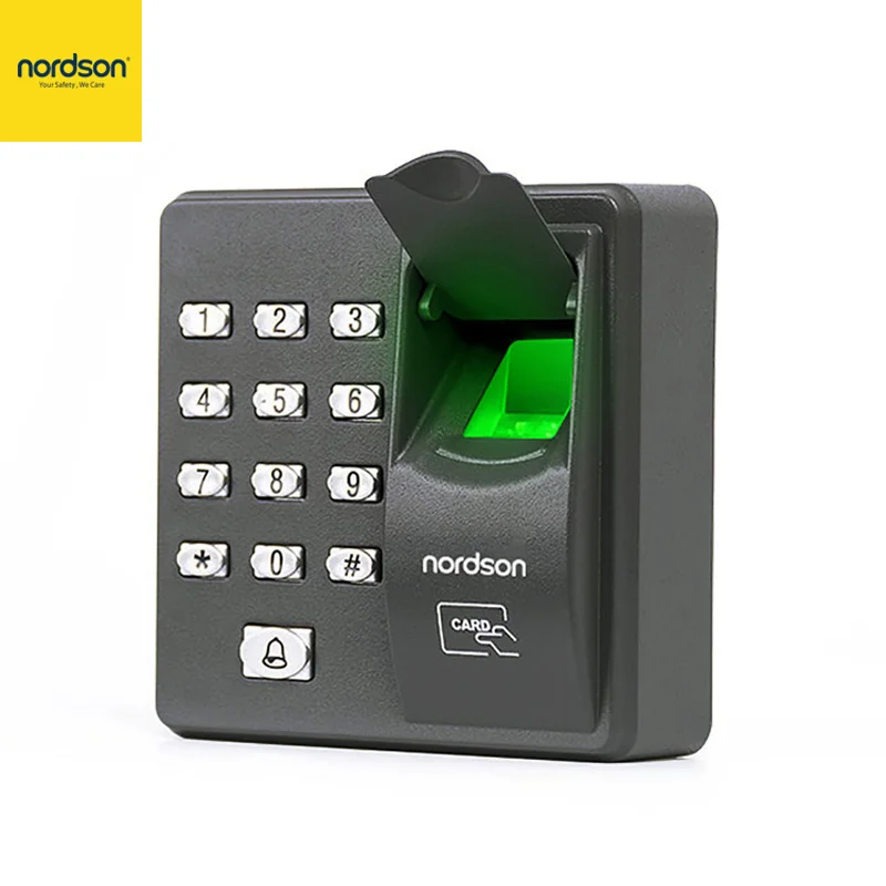 Nordson Original Door Standalone RFID Biometric Fingerprint Access Control Device Connect Electric Lock/Exit Button/Doorbell