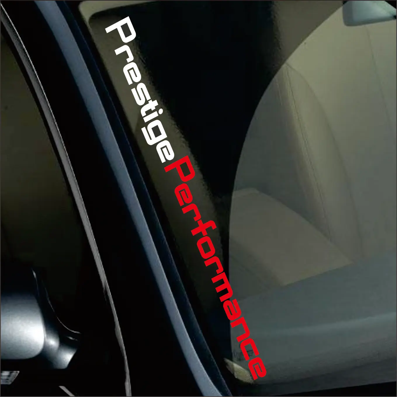 

55 x 6CM Red/White Prestige Performance Graphic Front Windshield Decor Stickers Auto Door Customized Decal Sport Styling
