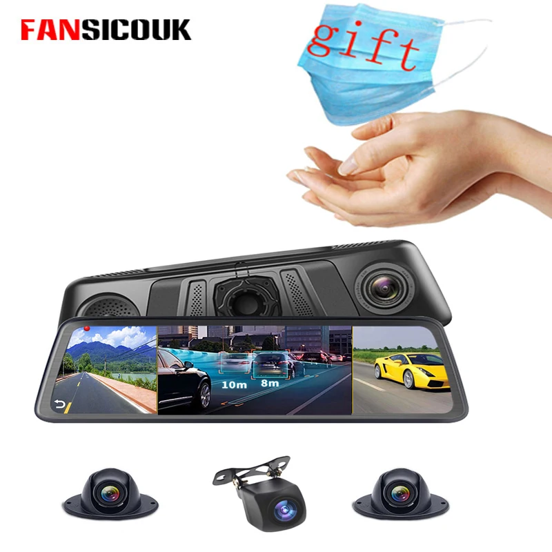 4G 4 канальный видеорегистратор ADAS Android 5 1 2 Гб ОЗУ 1080P зеркальный рекордер GPS WIFi