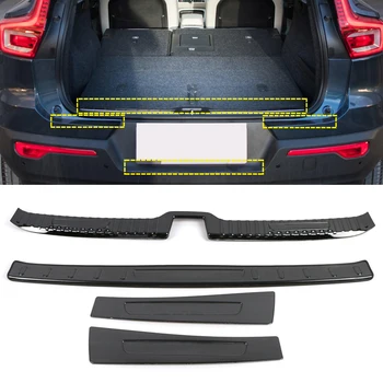 

Stainless Steel Car-Styling Accessories Inner & Outer Rear Bumper Plate Cover Trims 4PCS for Volvo XC40 2018 2019 2020