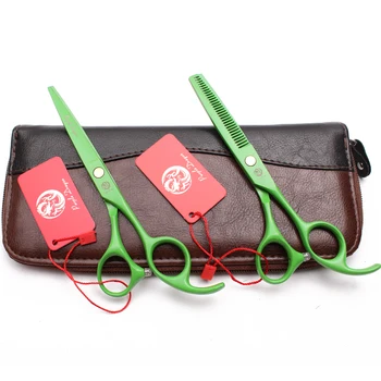 

Hair Cutting Scissors Z1023 5.5" JP Steel Purple Dragon Green Color Thinning Shears Hairdressing Scissors Professional Scissors