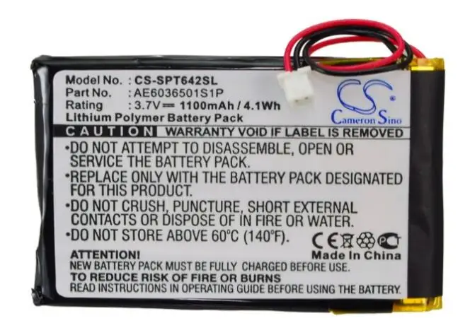 Cameron sino 1100mah аккумулятор для SPETROTEC 4642-E434-V12 SEG/N AE6036501S1P gps, аккумулятор для навигатора