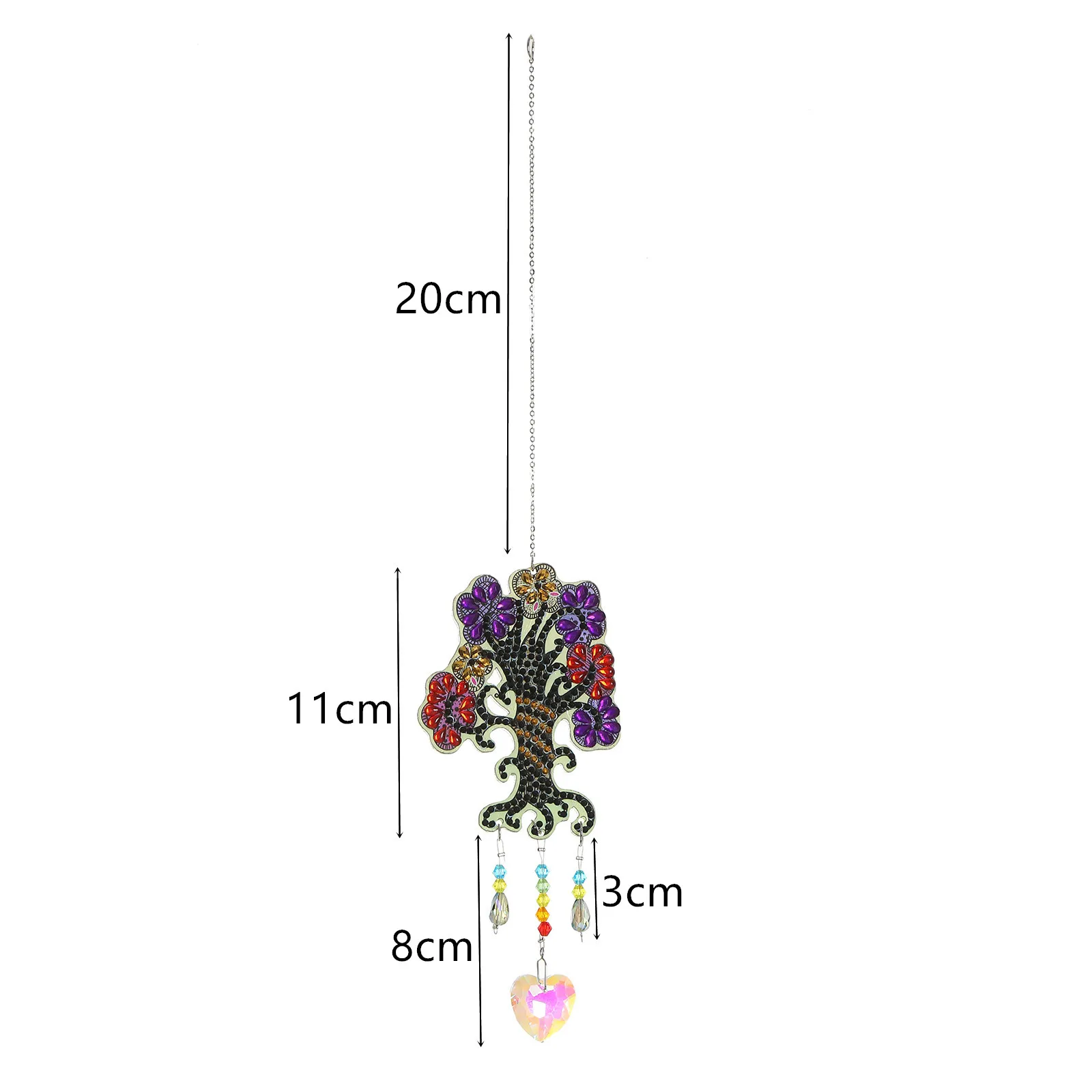 crochet hook art Diamond Painting Wind Chime Pendant Window Hanging Special Shaped Diamond Embroidery Kit Cross Stitch DIY for Car Window Chime landscape needle felting